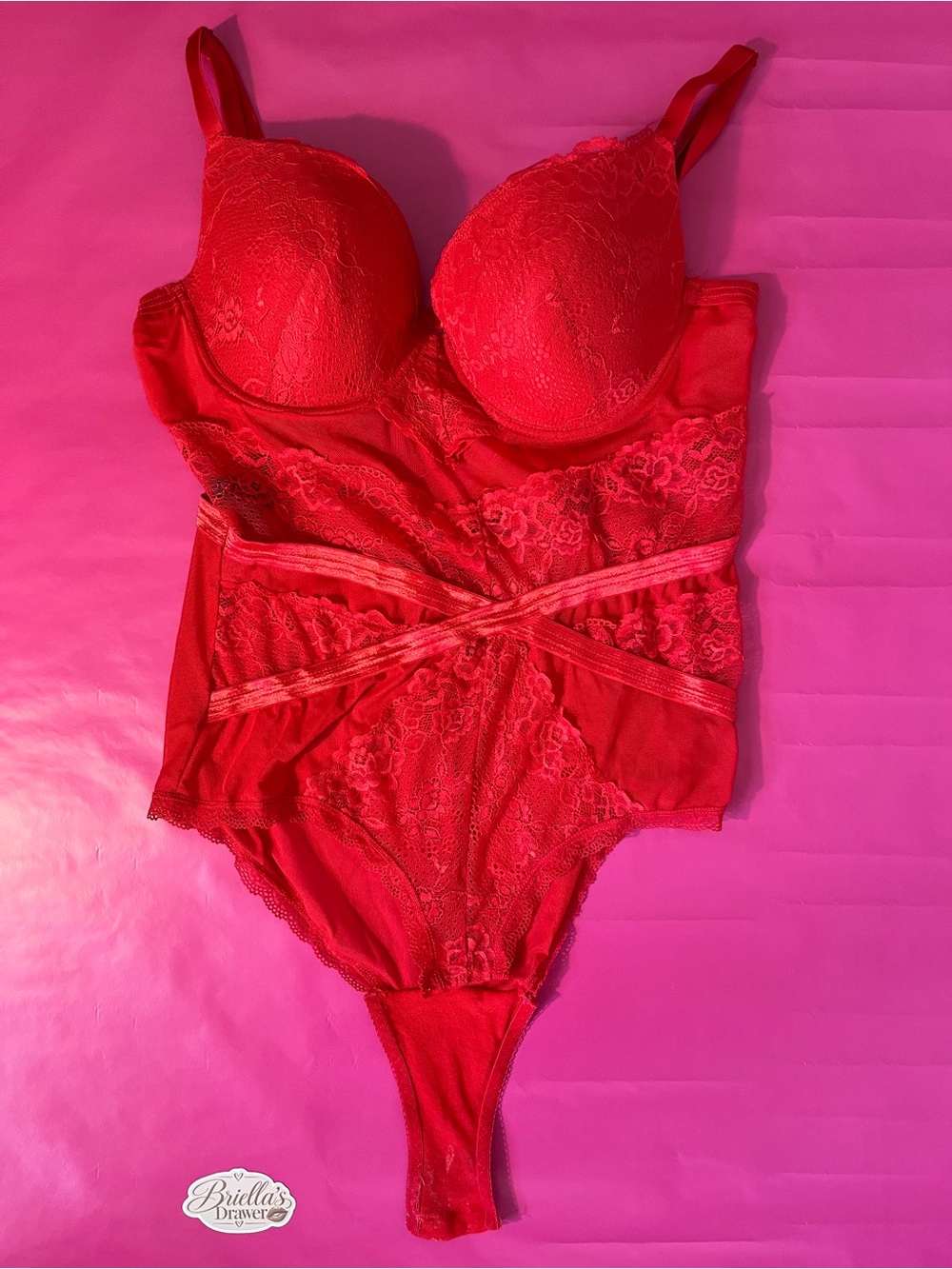 Red Lace Bodysuit Lingerie - Women Intimates